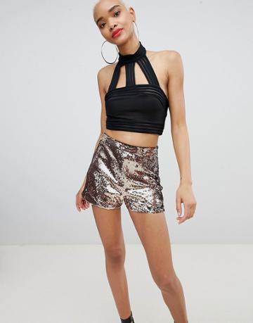 Lasula Sequin Short - Gold