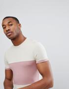 Asos Muscle Fit T-shirt With Colour Block - Multi