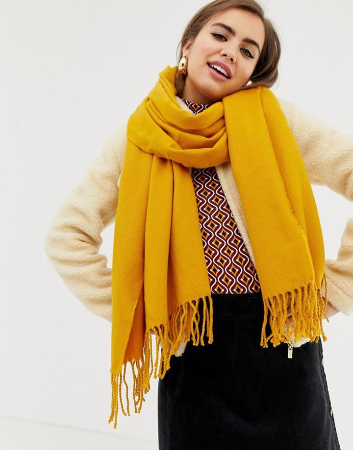 Monki Scarf In Mustard - Yellow