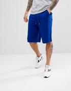 Asos Design Jersey Oversized Shorts In Bright Blue - Blue