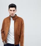 Heart & Dagger Suedette Harrington Jacket - Brown