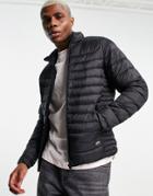 Pull & Bear Join Life Light Puffer Jacket In Black