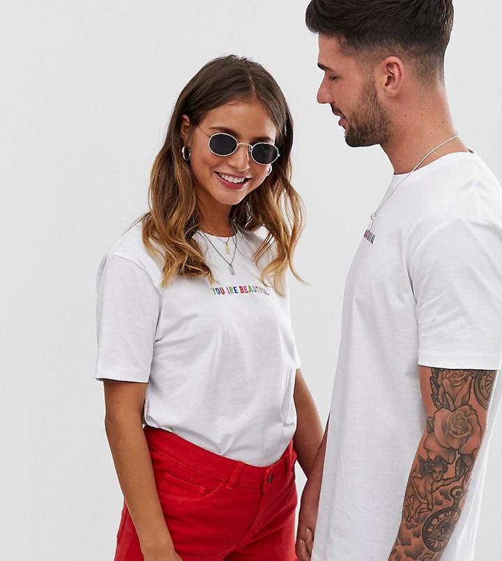 Life Is Beautiful Unisex Logo T-shirt - White