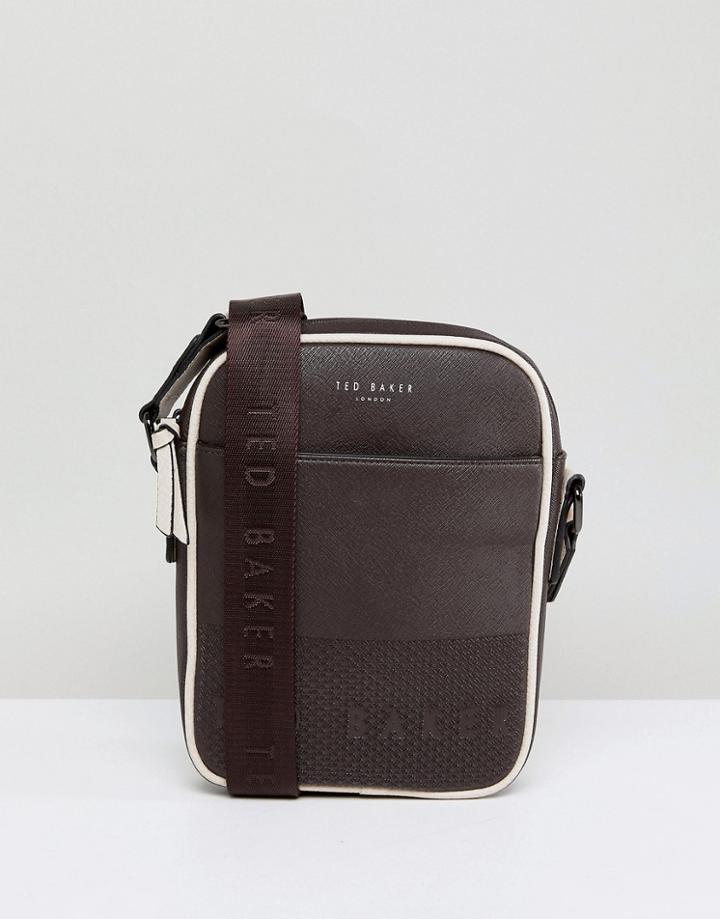Ted Baker Aight Embossed Flight Bag - Brown