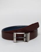 Ted Baker Inka Reversible Belt In Leather - Brown
