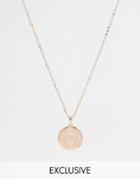 Chained & Able Medallion Necklace - Rose Gold