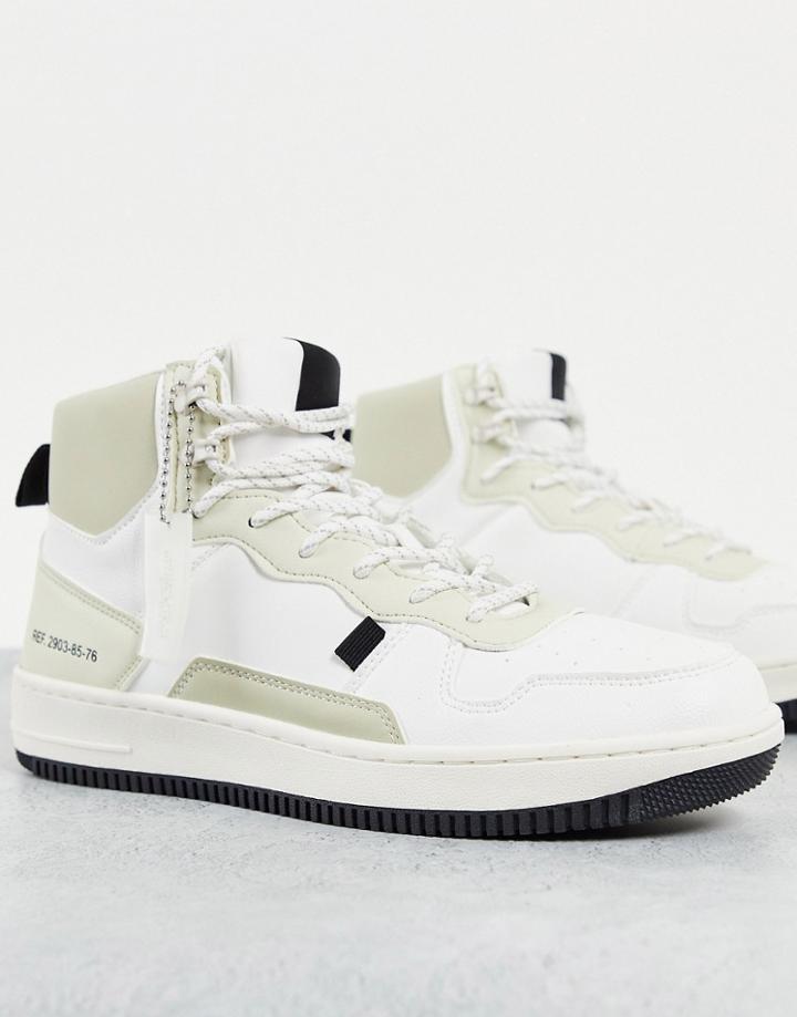 River Island High Top Sneakers In White