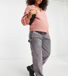 Asos Design Maternity Pull On Pant With Hammer Loop In Charcoal-grey