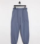 Collusion Unisex Oversized Sweatpants Set In Charcoal-grey