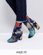 Asos Elate Wide Fit Ankle Boots - Multi