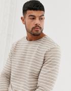 Native Youth Long Sleeve Top In Taupe With Stripe - Brown