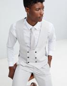 Twisted Tailor Wedding Super Skinny Vest In Gray - Gray