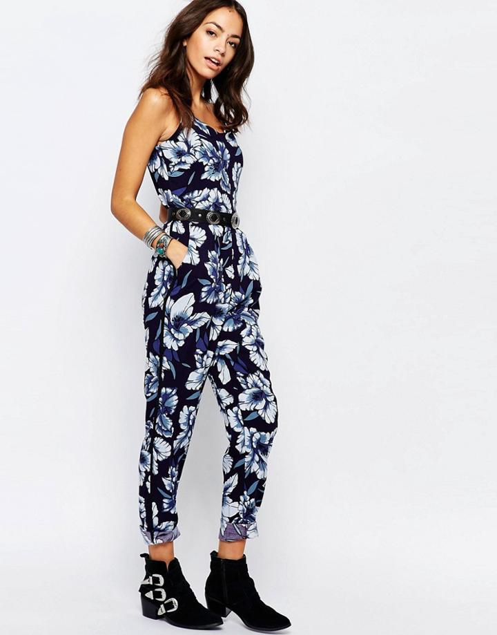 New Look Tropical Print Jumpsuit - Multi
