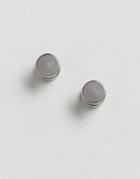 Asos Design Stainless Steel Plug Earrings - Silver