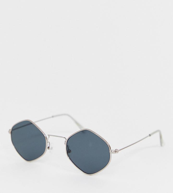 South Beach Exclusive Diamond Sunglasses With Silver Frame And Smoke Lens - Silver