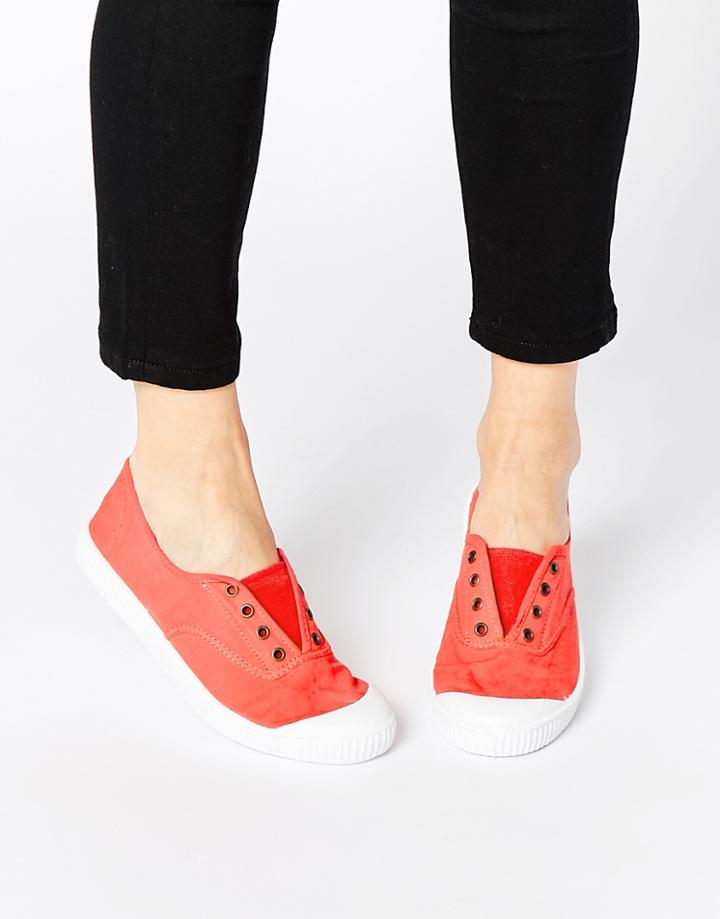 Park Lane Laceless Sneakers - Coral
