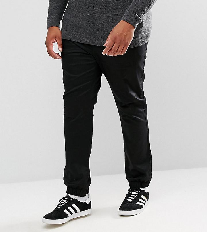 Asos Plus Skinny Woven Joggers In Black - Black