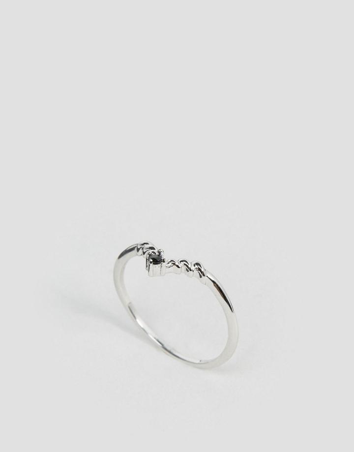 Regal Rose Cupid Spinel Chevron Ring - Silver