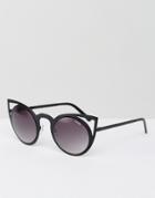 Quay Australia High Emotion Cat Eye Sunglasses - Black
