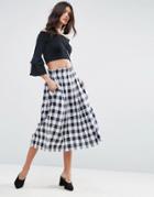 Asos Linen Prom Skirt - Multi