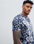 Urban Threads Floral Print T-shirt - Black