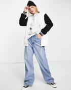 Levi's X Deepika Padukone Back Logo Longline Bomber Jacket In Cream-white