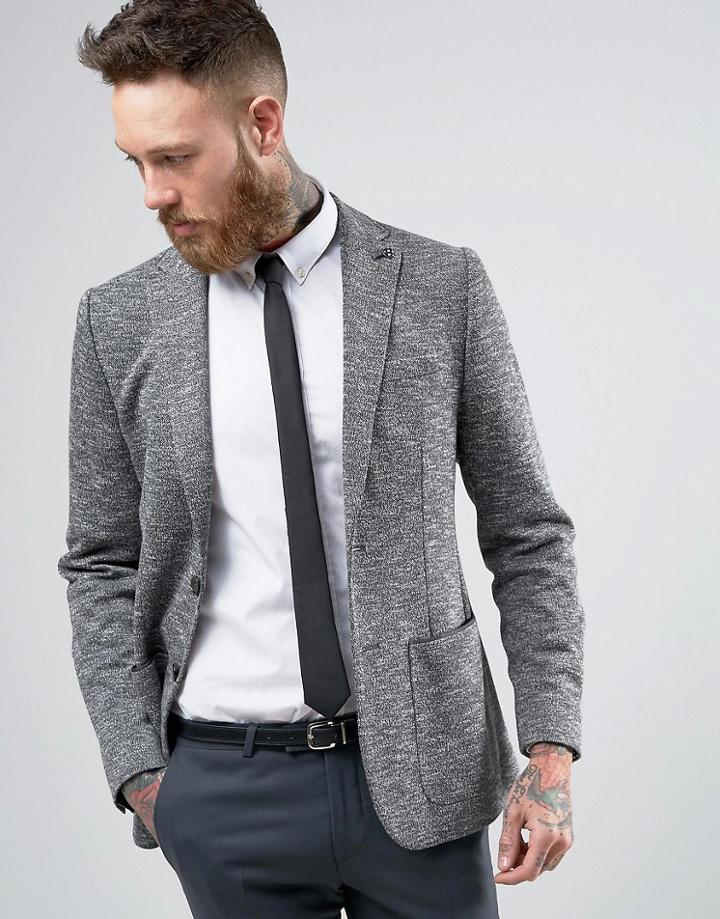 Ted Baker Jersey Blazer - Gray