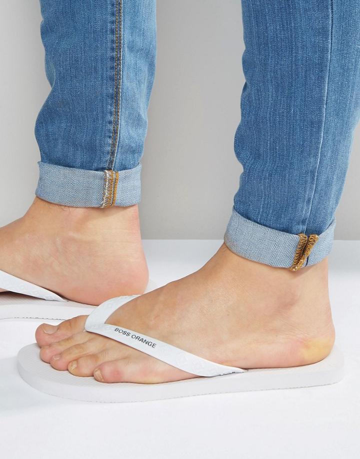 Hugo Boss Loy Flip Flops - White