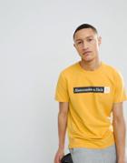 Abercrombie & Fitch T-shirt With 92 Logo Chest Print In Yellow - Yellow