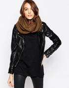 French Connection Chunky Knit Snood-green