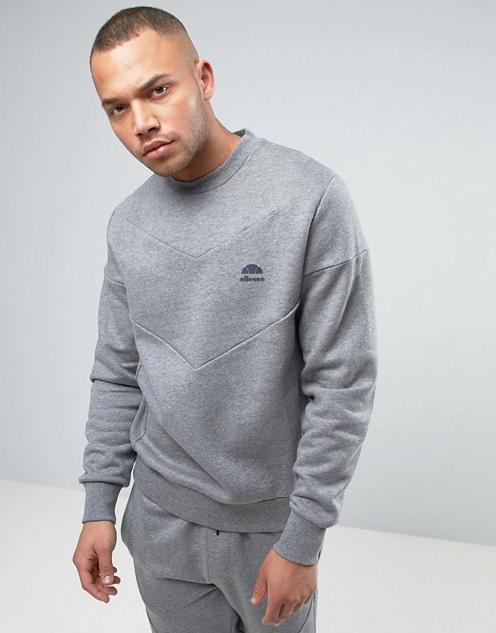 Ellesse Italia Sweatshirt With Chevron Panel - Gray
