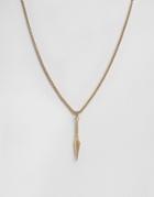 Vitaly Kunai Pendant Necklace In Gold - Gold
