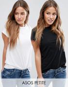 Asos Petite The Ultimate Crew Neck T-shirt 2 Pack - Multi