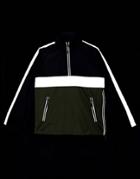 Brave Soul Lightweight Windbreak Jacket With Reflective Pannel - Black