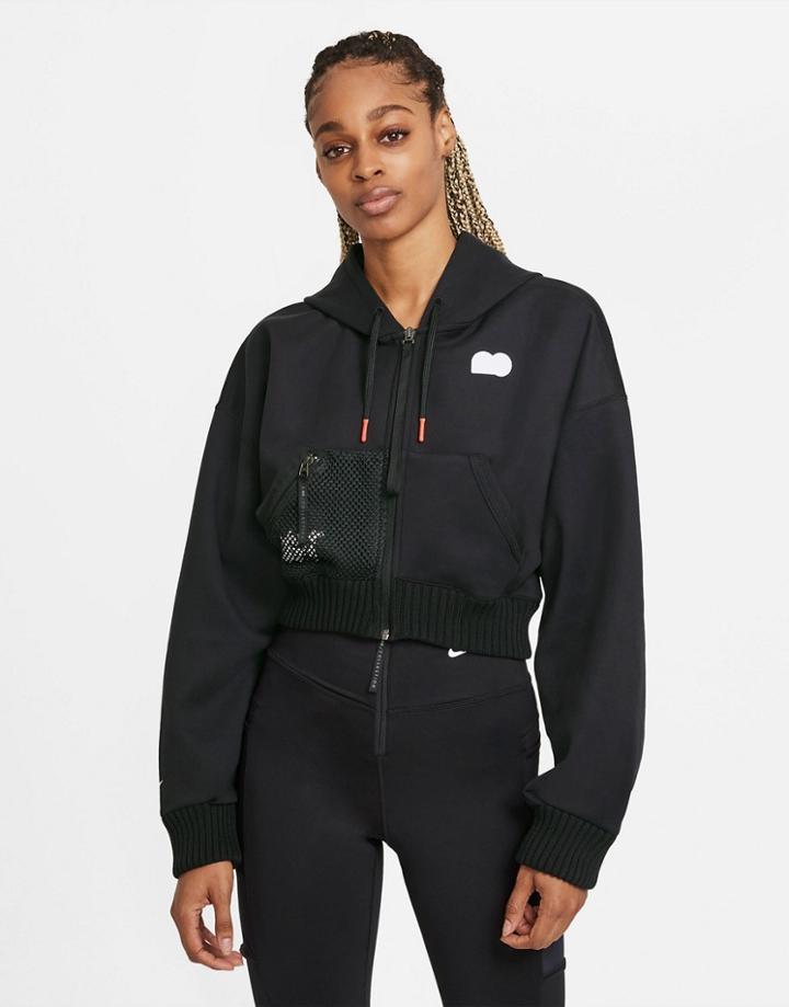 Nike Court X Naomi Osaka Zip-through Hoodie In Black