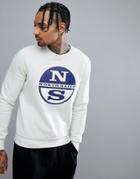 North Sails Lowell Logo Sweatshirt In White - White