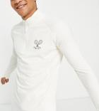 Vai21 Active Half Zip Top In Cream - Part Of A Set-white