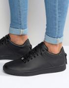 Asos Sneakers In Black With Back Lace And Gold Details - Black