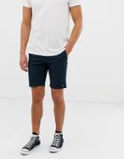 Farah Hawk Chino Twill Short In Navy - Navy