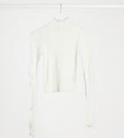Miss Selfridge Petite Fine Gauge High Neck Sweater In Cream-white