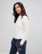 Abercrombie & Fitch Knitted Turtleneck Sweater - White