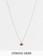 Kingsley Ryan Evil Eye Necklace In Crystal And Gold Plate
