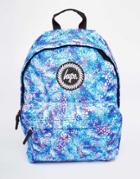 Hype Backpack With Blue Bubblegum Print - Blue