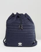Adidas Originals Navy Quilted Bucket Bag - Navy