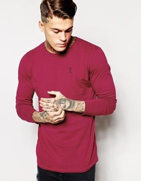 Religion Jersey Long Sleeve Top - Burgundy