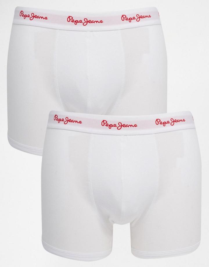 Pepe Jeans 2 Pack Oliver Boxers - White