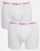 Pepe Jeans 2 Pack Oliver Boxers - White