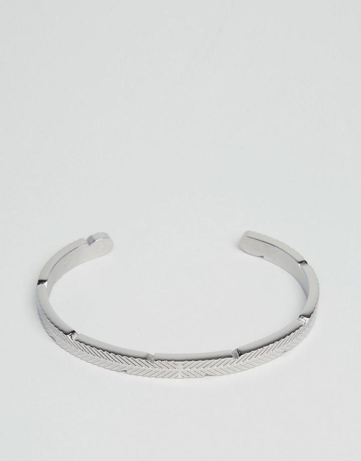 Mister Feather Cuff Bracelet In Silver - Silver