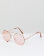 Bershka Aviator Sunglasses - Pink