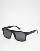 Asos Flatbrow Sunglasses In Black - Black